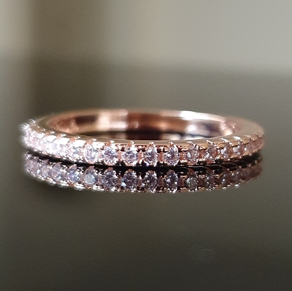 SET OF 3 Diamond Eternity Stackable Rings - Picture 3 of 6